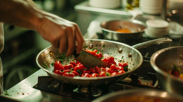 Chef preparing meal